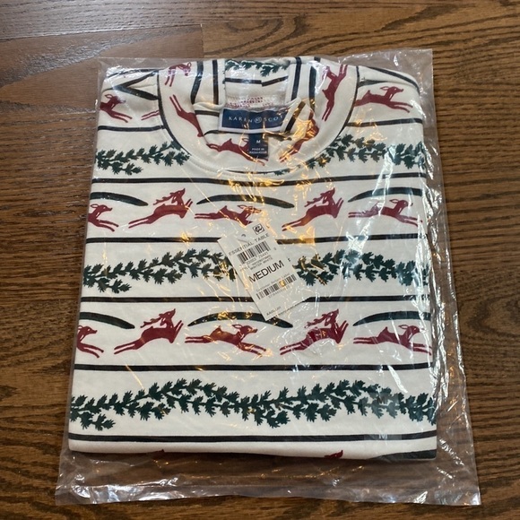 NWT woman’s Karen Scott Christmas reindeer mock turtle neck size medium - Picture 2 of 3